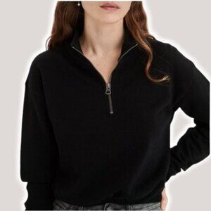 AMERICAN EAGLE Sherpa Cropped Zip Sweater Sz XS